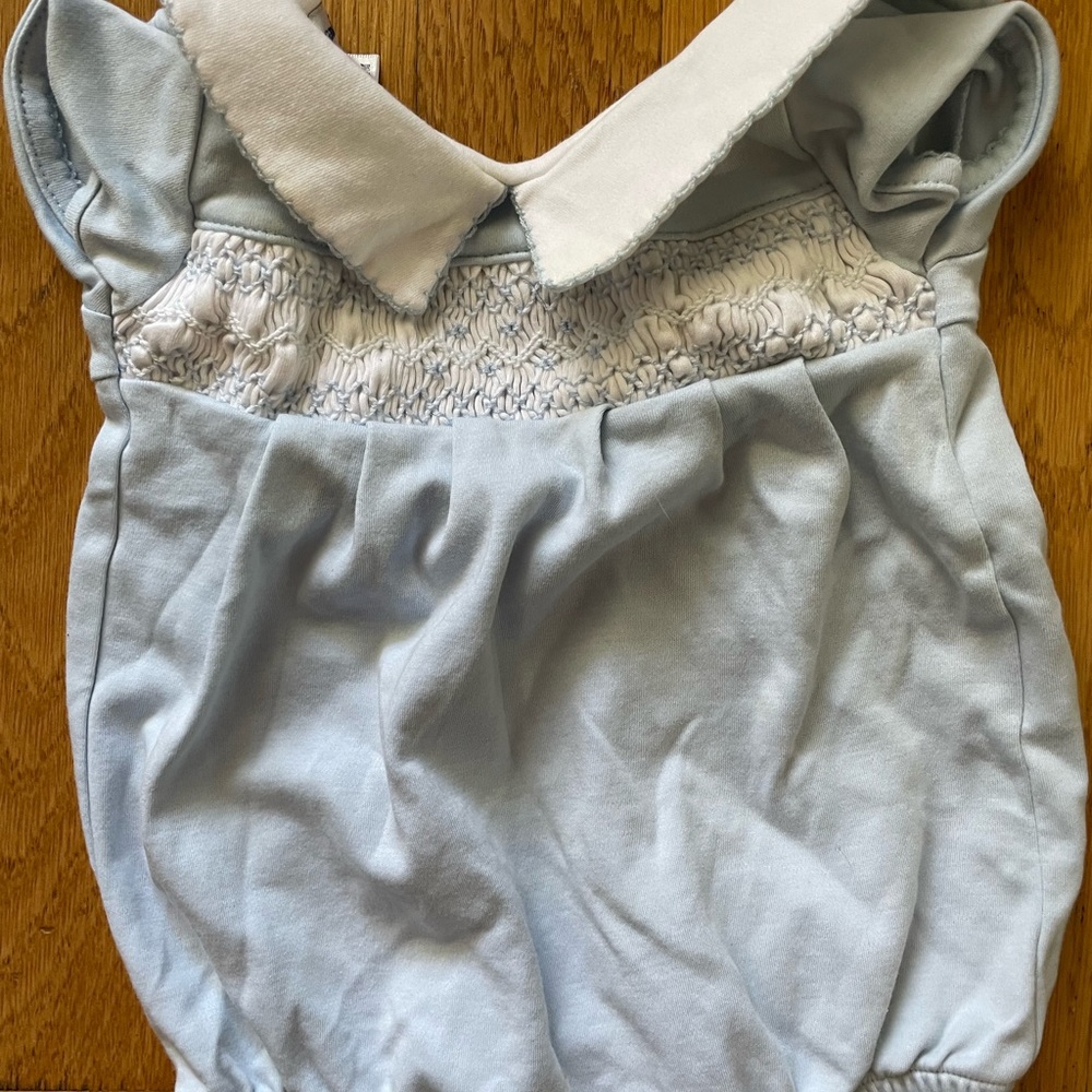 Smocked Blue Bubble - PRECIOUS for baby boy!